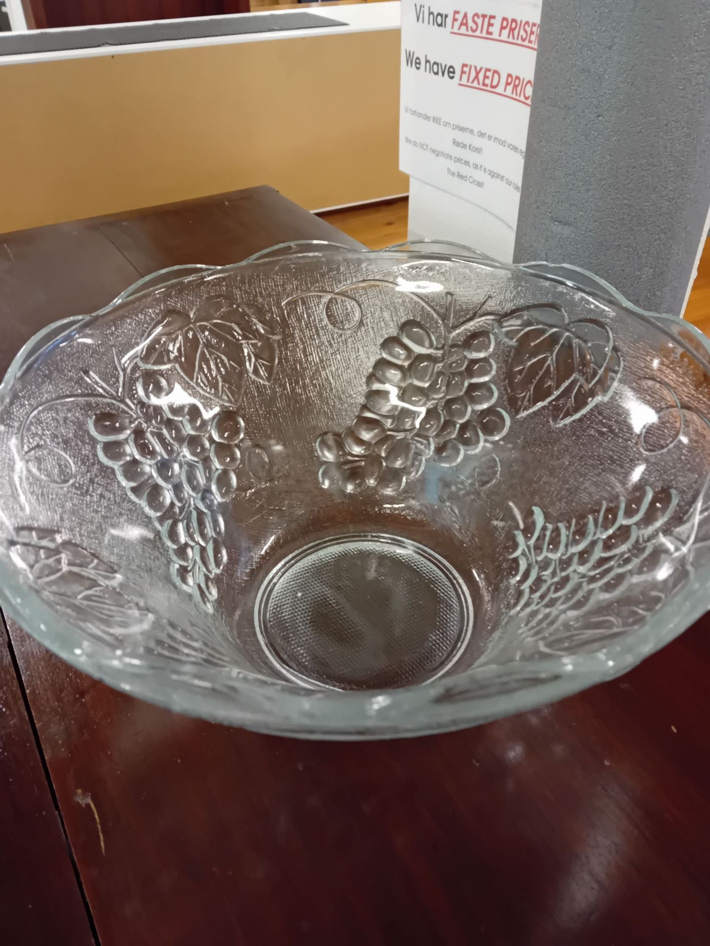 Glasskål.